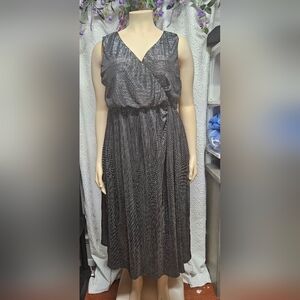 KIYONNA Elegant Black Striped Dress